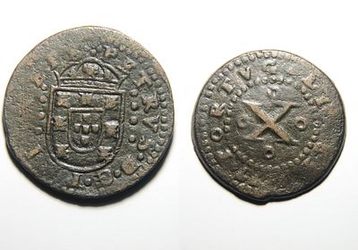 X R&eacute;is - D. Pedro Pr&iacute;ncipe Regente (1667-1683). M&oacute;dulo Maior (38 mm) 
AG 12.01 - 1677 ... 