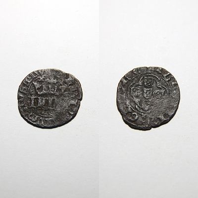 Meio Real de Dez Soldos 17.01 - D. Jo&atilde;o I (1385-1433). AG 17.01 IHNS / PORTVGALIE Metal: Bolh&atilde;o 