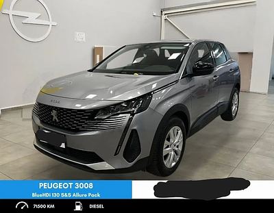 Peugeot 3008 2022. 71 000 Km
Tipo di motore: Diesel.