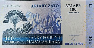 מדגסקר שטר בעריך 100 אריארי משנת 2004