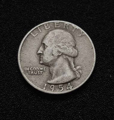 ארה"ב מטבע מכסף בעריך רבע דולר משנת 1954-D