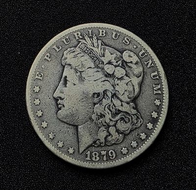ארה"ב מטבע מכסף בעריך 1 דולר מורגן משנת 1879S במצב טוב