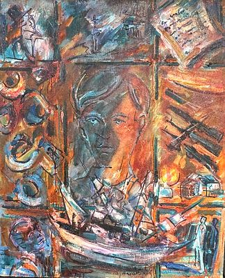 שמן על לוח, חתום