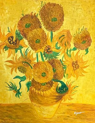 שמן על בד, חתום