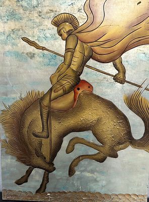 ציור אומנותי על עץ