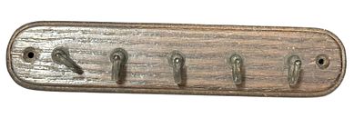 מתלה מפתחות קיר עתיק מעץ ומתכת – 22 &times; 5 ס”מ
מתלה קיר למפתחות עשוי עץ מלא עם חמישה ווים ממתכת 