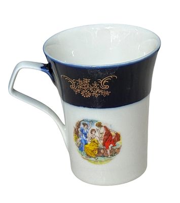 ספל פורצלן בעיצוב רומנטי – ‎9 &times; 7 ס”מ
ספל פורצלן עדין עם תמונה רומנטית צבעונית בהשראת המאה 