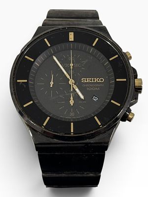 שעון SEIKO Chronograph 100M – קוורץ – פועל
שעון יד לגבר מתוצרת SEIKO, עם מנגנון קוורץ יפני 