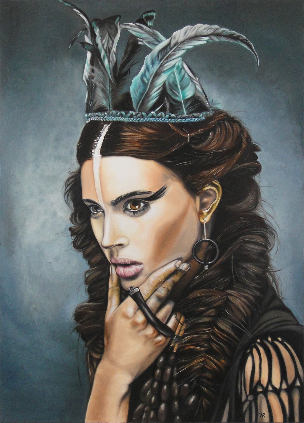 Valentina Andrees - Reschetizkai 1971 - 
“Geheimnisvoll (Mysteriously)”, 2017, oil on canvas 