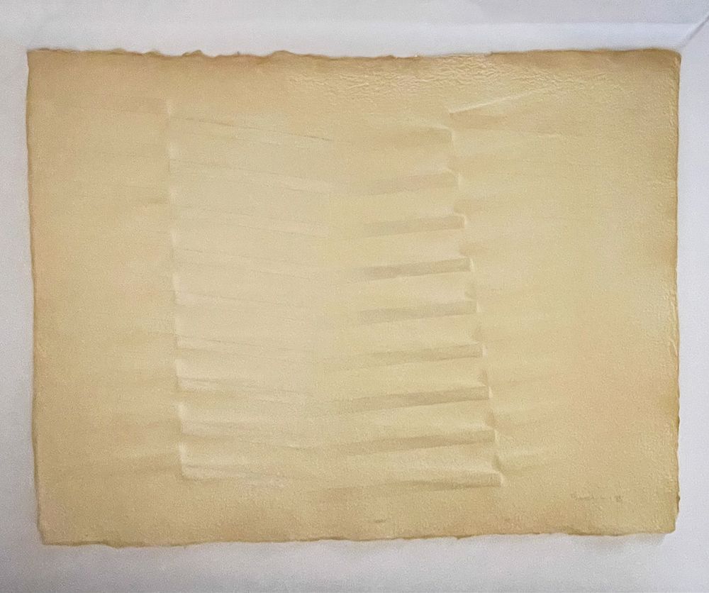 Agostino Bonalumi 1935 - 2013 
“Extroflexion”, 1988, Watercolor, 
cm 56 &times; 74. the frame, as 