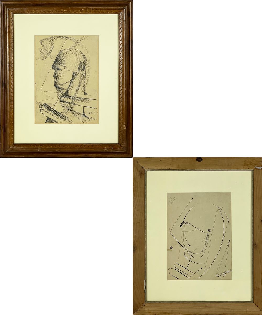 Roberto Marcello Baldessari 1894 - 1965 
"Portrait Verse", 1926, Charcoal on paper, 
23 x 33 cm