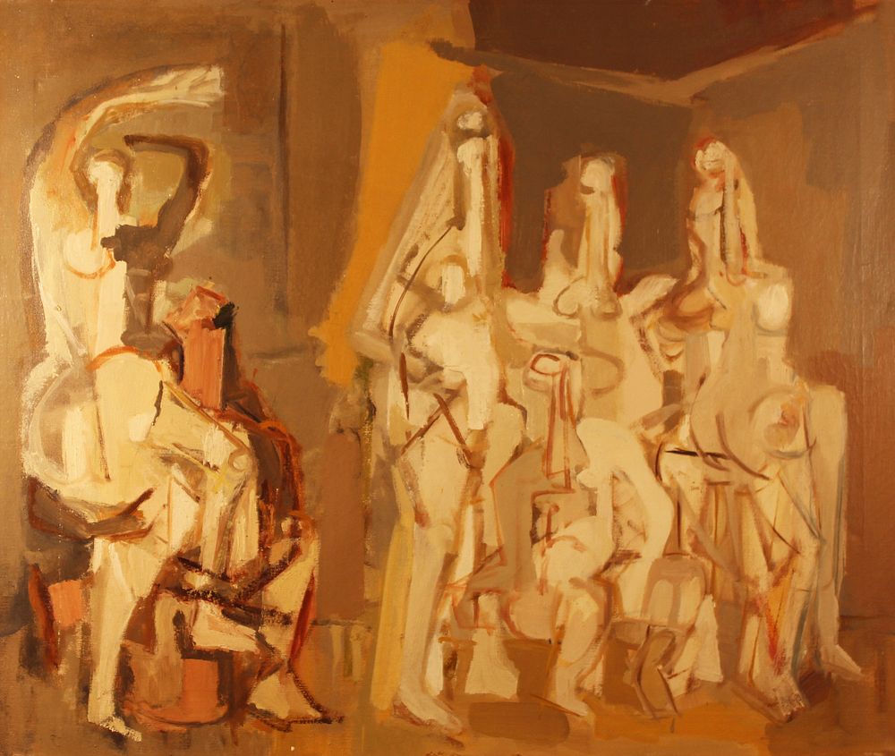 Angiola Churchill 1922 - 
“The dance”, 1957, Oil on canvas, 
cm 79 &times;66. The frame, as 