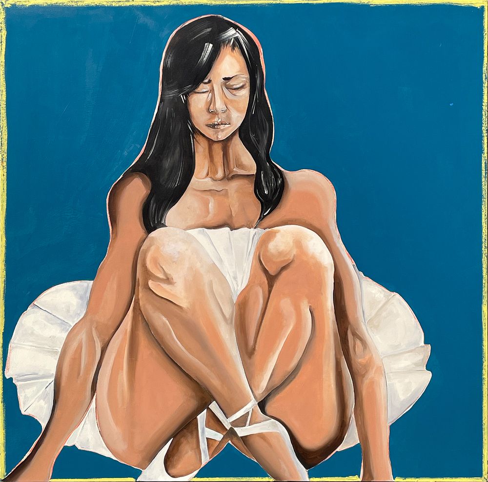 Matteo Fieno 1981-
“Ballet Concubine”, 2020, Acrylic, oil, soft pastel, and oil bar on 