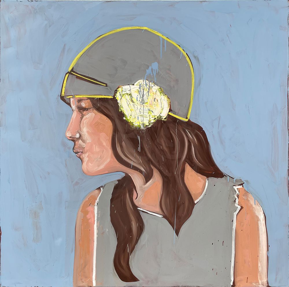 Matteo Fieno 1981- 
“The Countess”, 2024, Acrylic, oil, soft pastel, and oil bar on canvas 