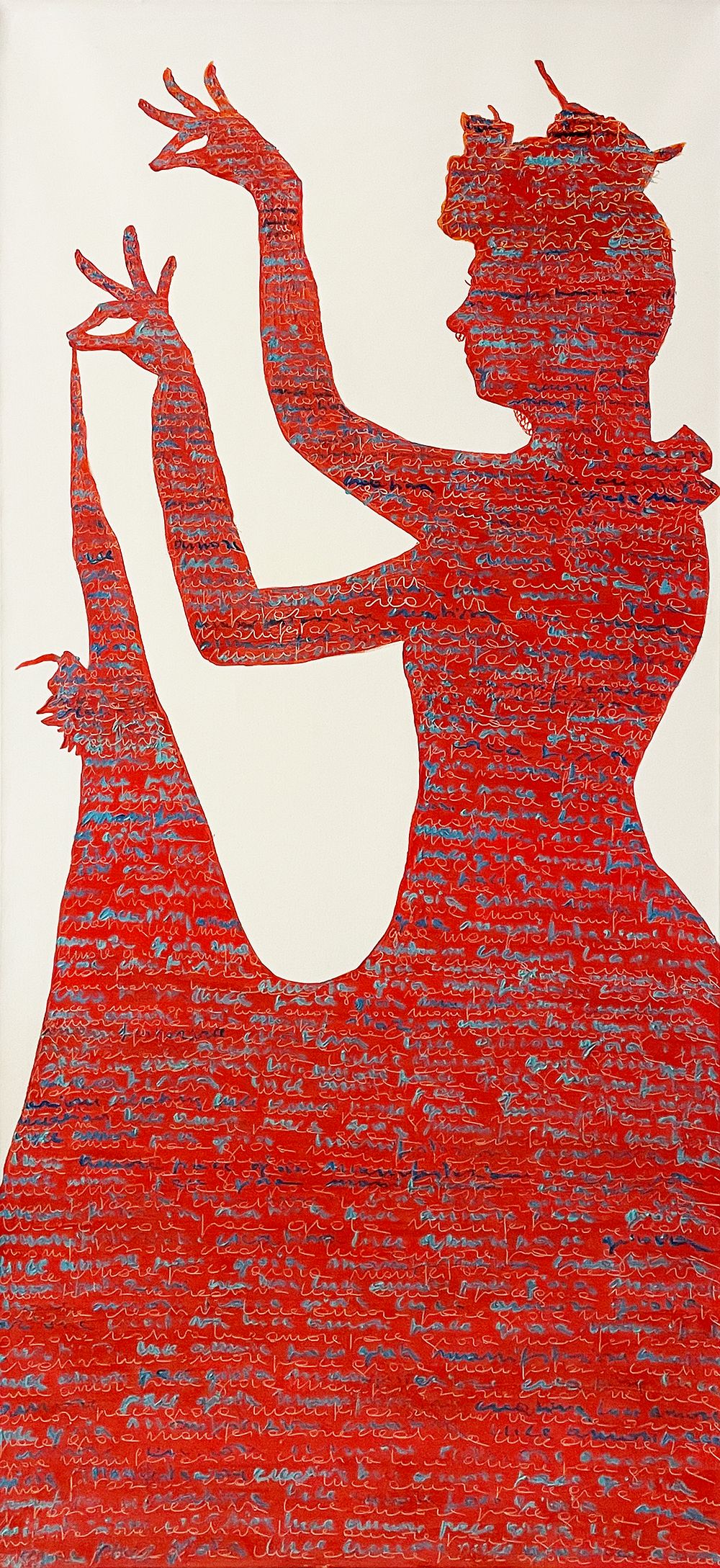 Thea Tini (1955 - ), 
“Vidhi Shunyam Bogdanovska”, 2013, Oil on canvas. 
cm 80 &times; 180. This work 