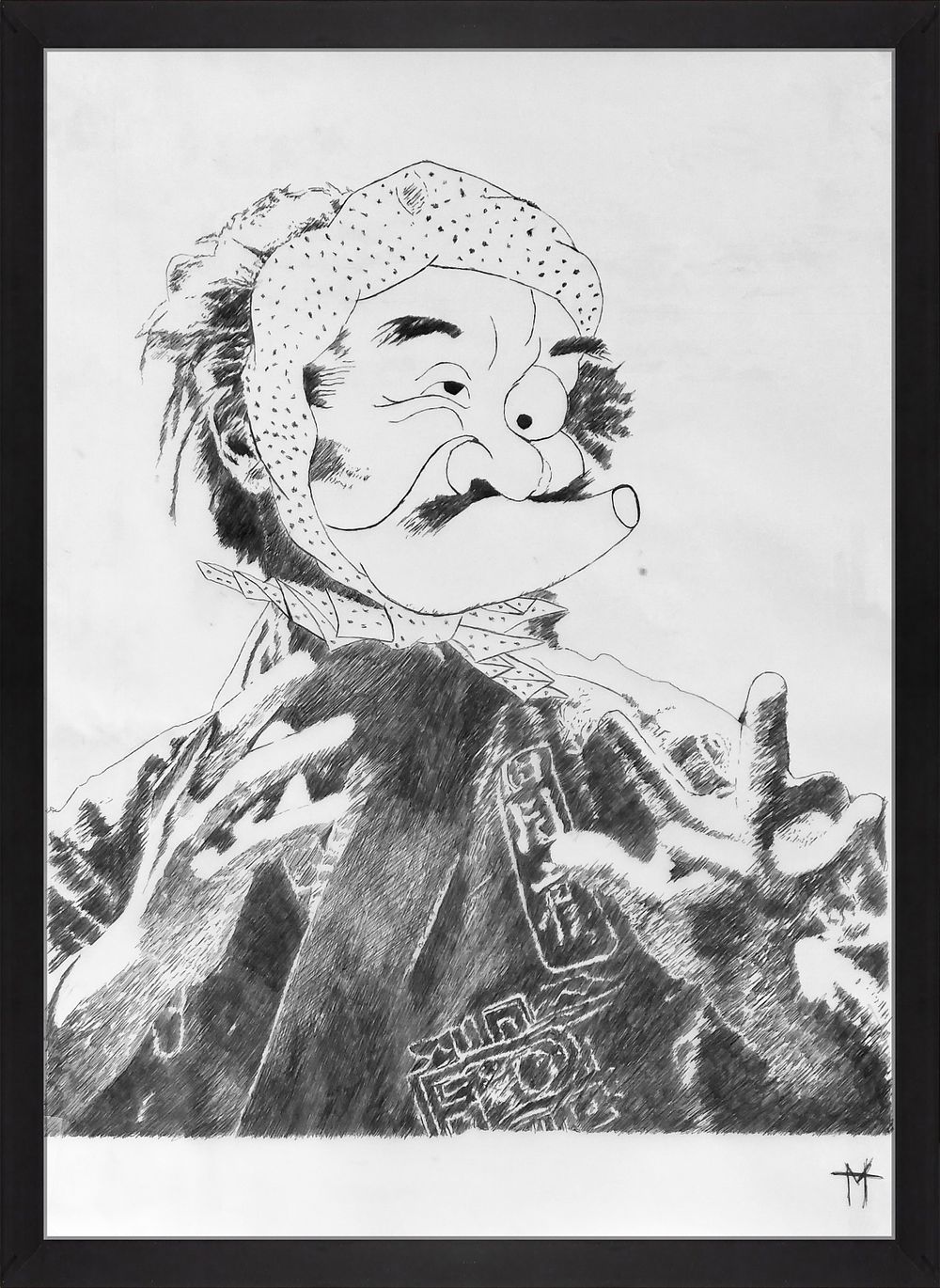 Michele Ammirati (1985 - ), 
“Hyottoco”, 2025, Colored pen on glossy technical paper. 