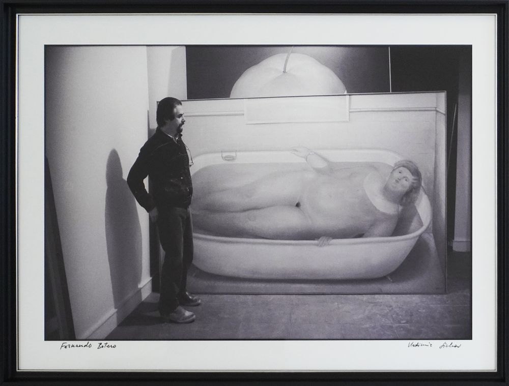 Vladimir Sichov, "Fernando Botero", (1980-1989), Black and white photography on Fujifilm 