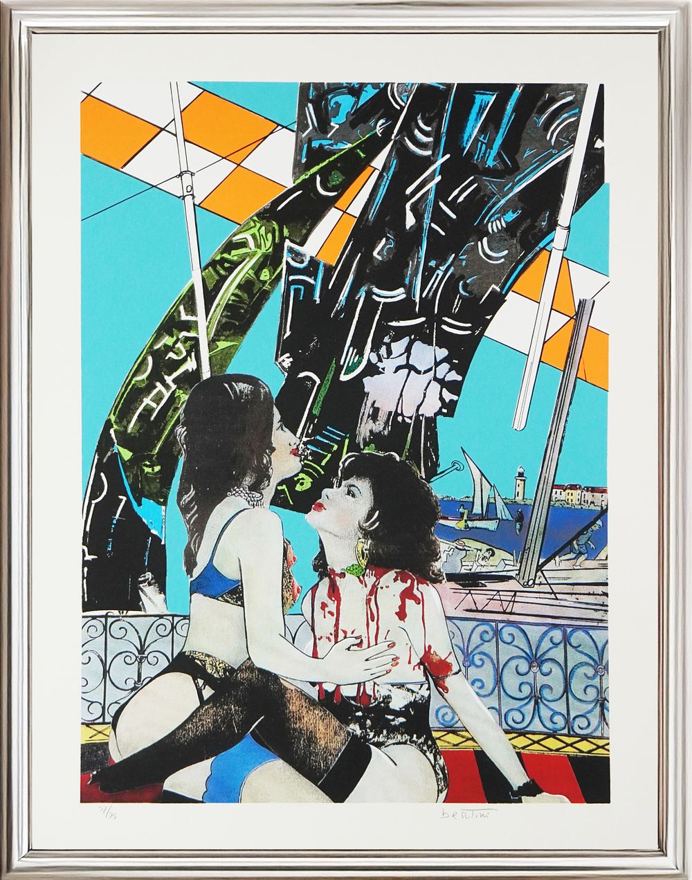 Gianni Bertini, ”The Victims of Mercury ”, 2002, Serigraphy on paper, 
Edition 37/75
cm 80 &times; 105. 