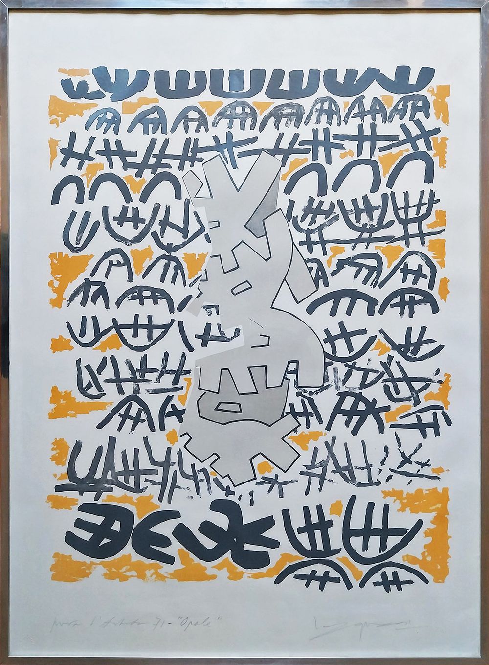 Giuseppe Capogrossi, “Opale”, 1971, Lithography on paper, 
Edition P.A.
cm 55 x 75. Good 