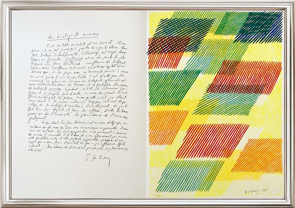 Piero Dorazio, “Erker-Treﬀen 4”, 1987, Lithograph on paper, 
Edition 95/200
cm 28 x 38. Good 