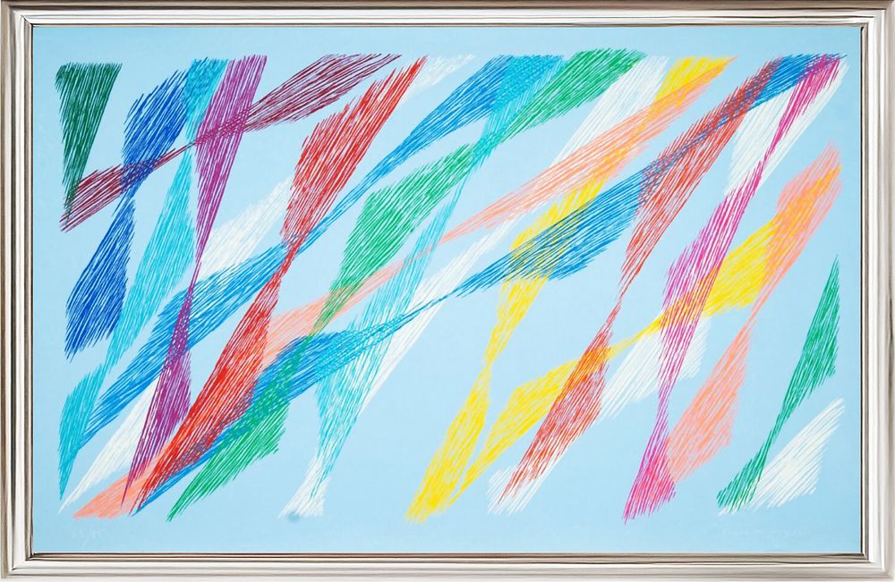 Piero Dorazio “Light Blue Composition”, 1989 , Serigraph on paper, 
Edition of 85 copies in 