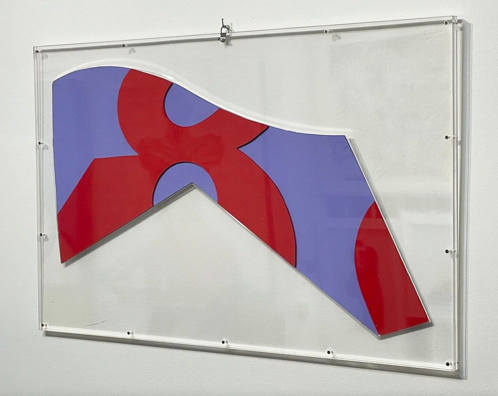 Carla Accardi, “Red Purple”, 2012, Shaped cardboards overlapped in plexiglass, 
Edition 5/10
cm 