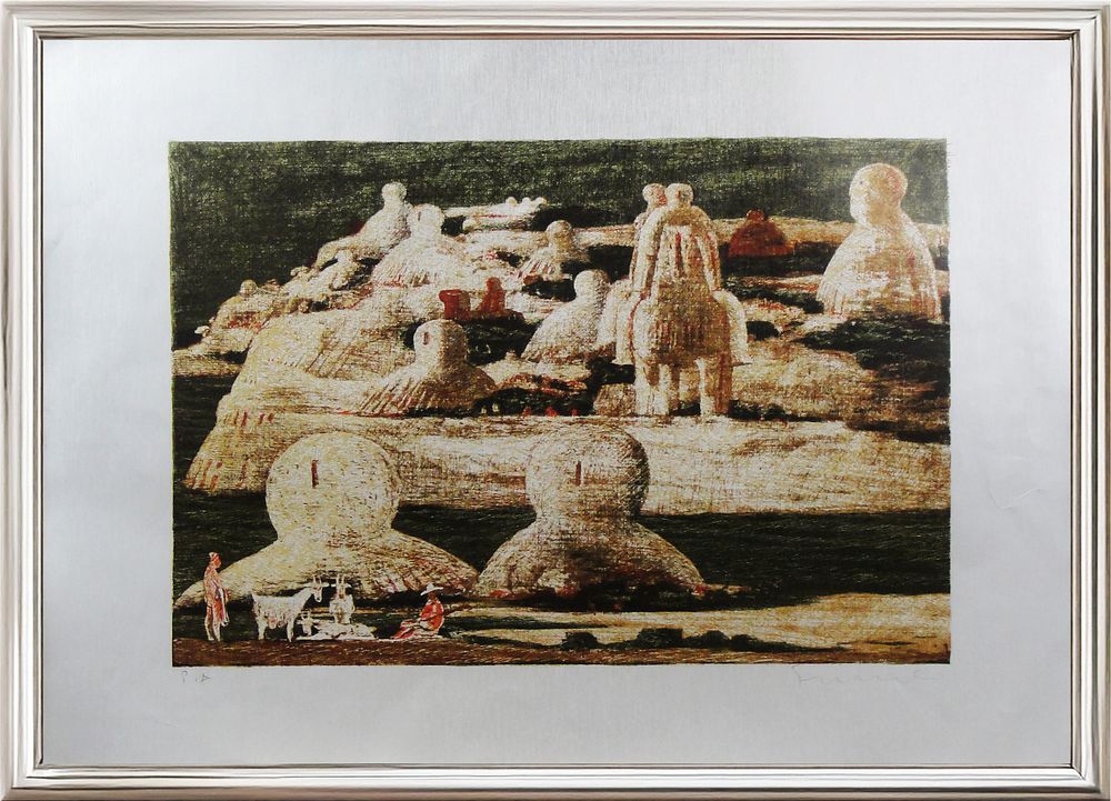 Salvatore Fiume, Untitled, 1970s, Lithograph on paper, Edition P.A.
cm 70 x 50. Good condition. 