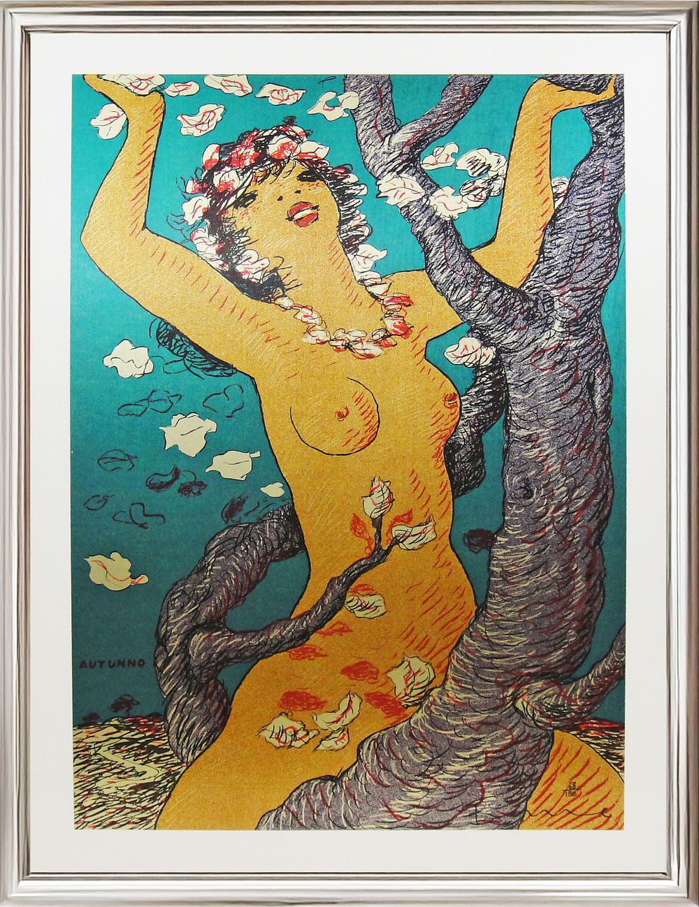 Salvatore Fiume, “Autumn”, 1970s, 7-color screen printing on thin cardboard, Edition of 150 