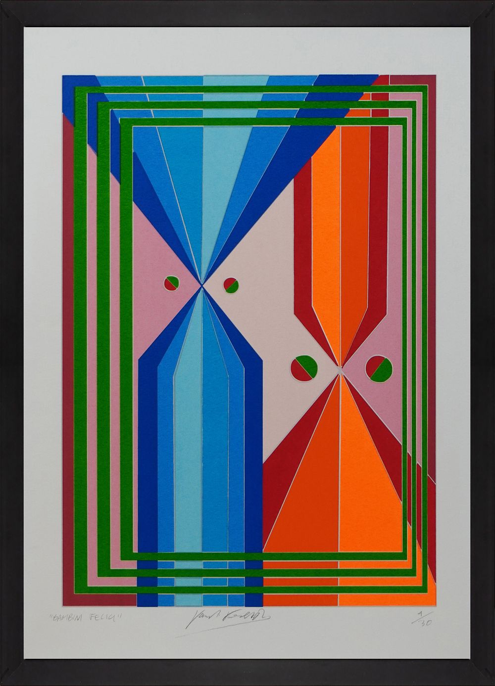 Tancredi Fornasetti, “Happy Kids ”, 2010s, Poly Material screen printing on paper, Edition 1/30 