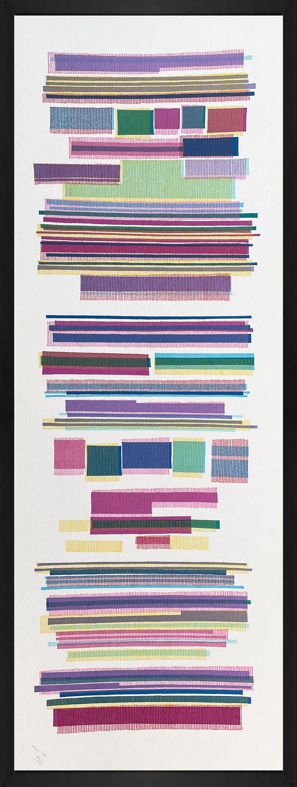 Aoi Huber-Kono, “Diptych B”, 1991, Silkscreen on paper, 
Edition 86/100,
cm 35 x 100. Good 