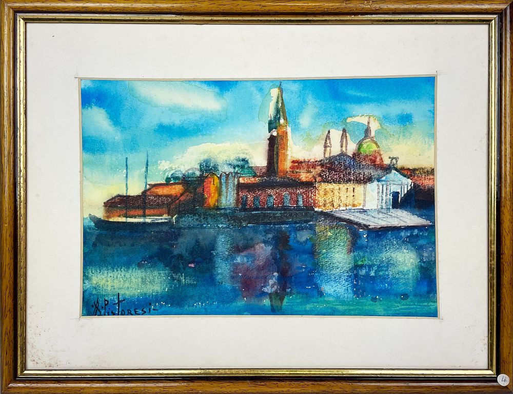 Alberto Pistoresi, 
Painting, 20th century
Mixed media on paper, “Venice”, second half of the 