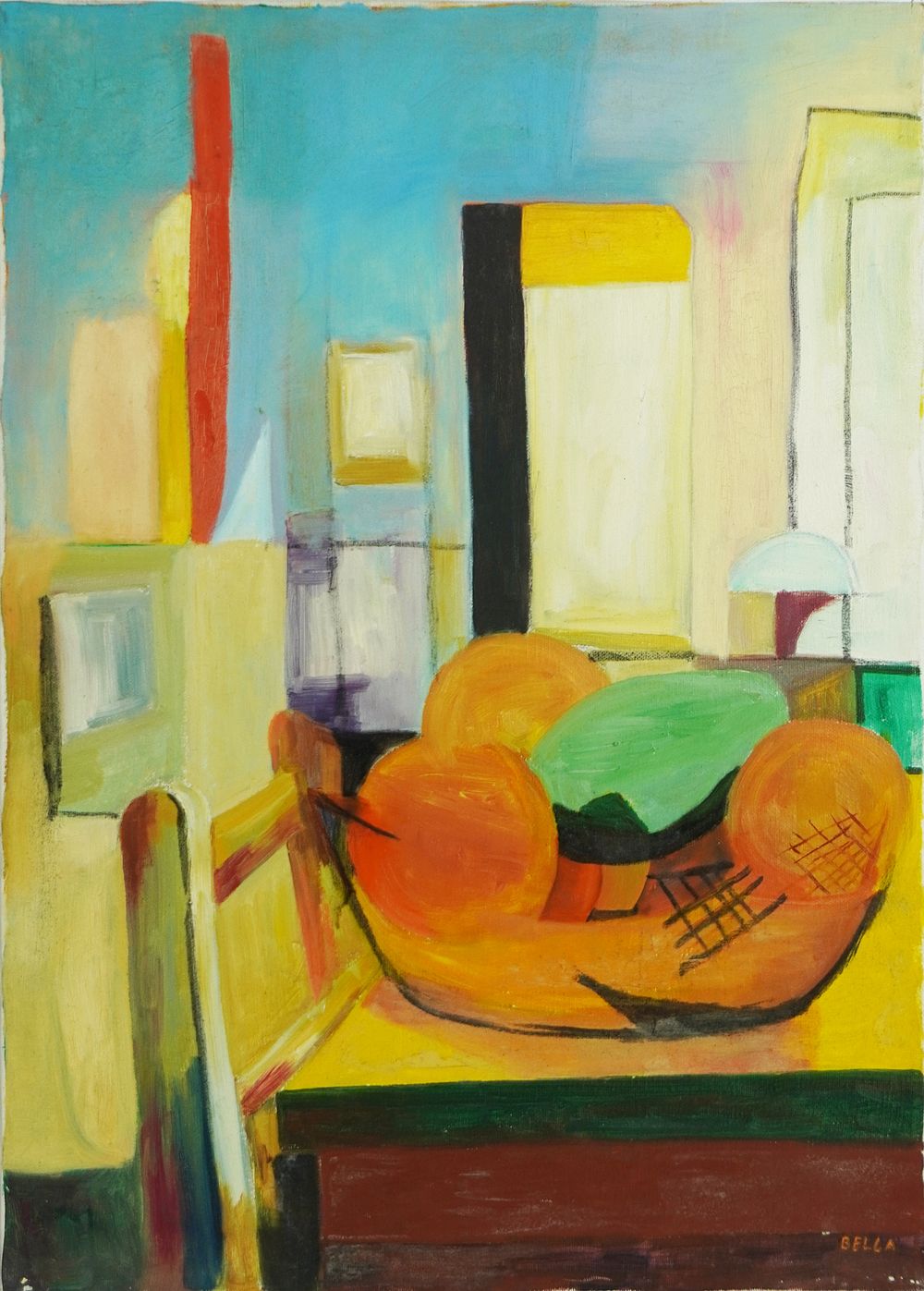 Filippo Bella, 
Painting, 20th century, 
Oil on canvas, “Still Life”, 1992
50 x 70 cm
. Good 