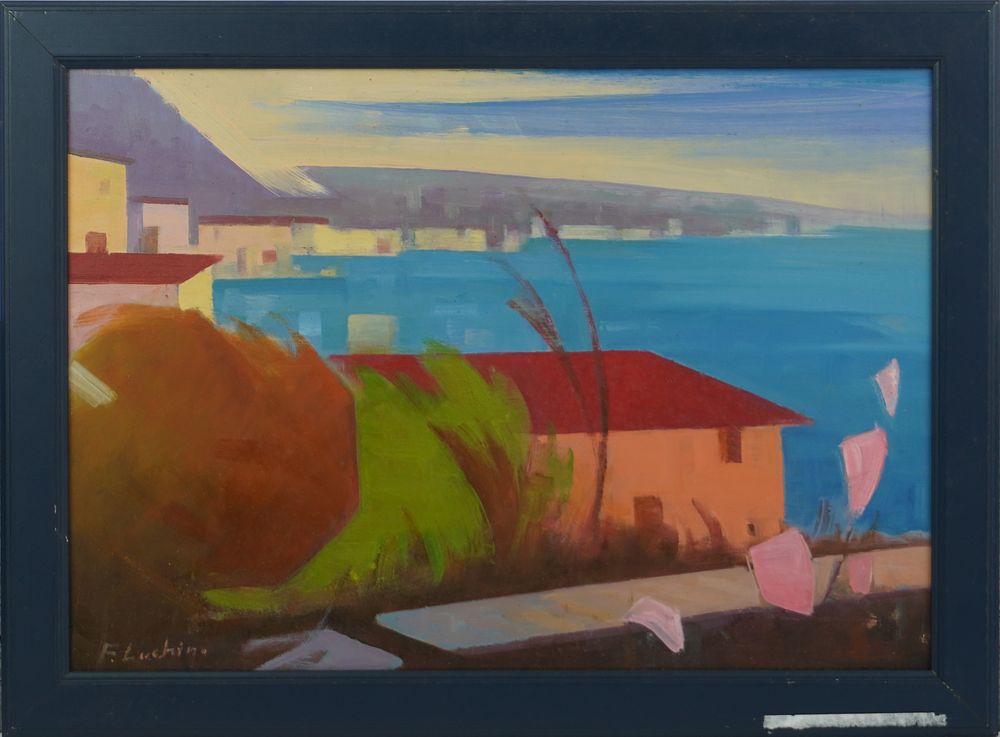 Francesco Luchino, 
Painting, 20th century, 
Oil on panel, “The Sea” 2008,
50 x 35 cm
. This 