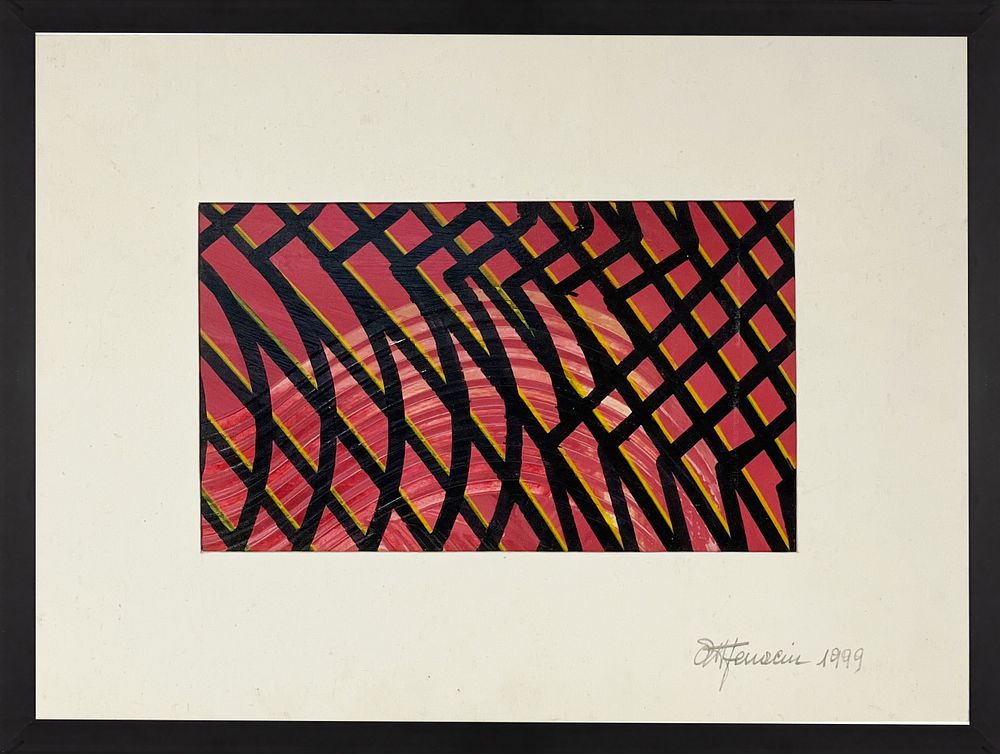 Attilio Ferracin, 20th century, 
Untitled, Mixed media on cardboard, 1999,
Single work on 