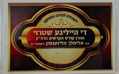 סגולת הסגולות קמיע הקודש! פיסת קש מיצועו הקדוש של אור העולם רבינו הרבי ר' אלימלך מליז'ענסק 