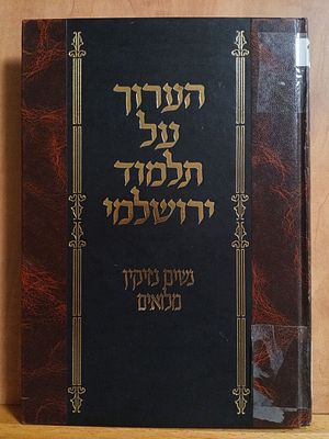 ספר 'הערוך על תלמוד ירושלמי'. נשים נזיקין 
מצב טוב מאד.