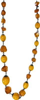 שרשרת חרוזי ענבר חוסר בסוגרים