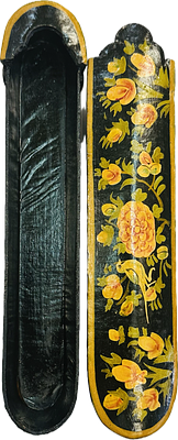 קלמר פרסי עבודת עץ מצויר מסביב