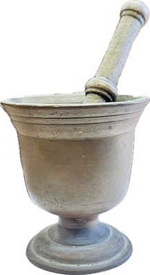 מכתש ועלי לכתישת תבלינים עתיק עשוי ברונזה