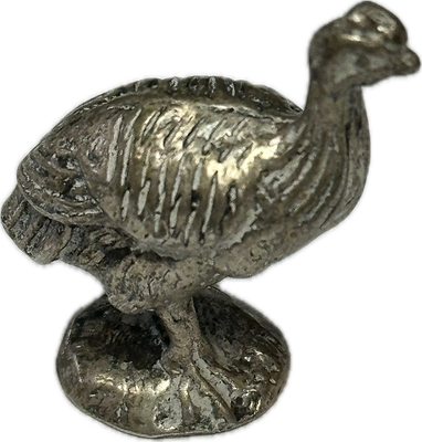 עוף כנף מיניאטורי כסף 800