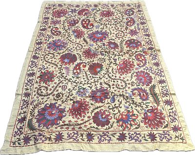 מפת שולחן רקמת עבודת יד סוזני