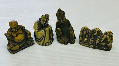 לוט 4 פסלונים שונים ככל הנראה מהמזרח גובה 5 ס״מ