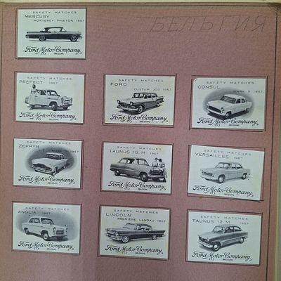 Автомобили. Спичечные этикетки. Бельгия.