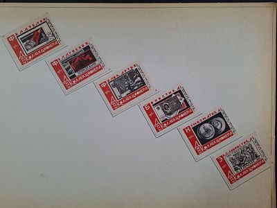 День коллекционера, филателия. 2 листа. Спичечные этикетки. СССР 1963-68гг.