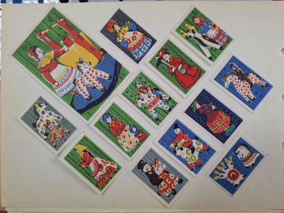 Дымковская игрушка. 2 листа. Спичечные этикетки. СССР