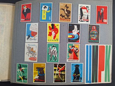 Цирк, скульпторы. 1 лист, обклеен с двух сторон. Спичечные этикетки. СССР