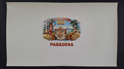 Сигары. "Pasadena". Этикетка.