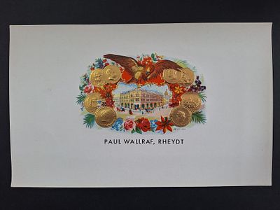 Сигары. "Paul Wallraf, Rheydt". Этикетка.