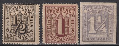 Германия Гамбург 1860е гг. Mi минимум 208€. Состояние:*