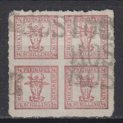Германия Мекленбург-Шверин. Mi №5b 75€ Гашение